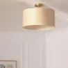 plafonnier-metal-dore-et-abat-jour-tissu-culot-e27