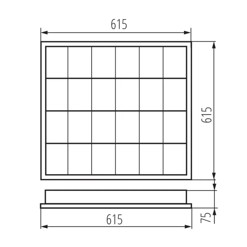 Plafonnier a grille NOTUS 3 EVG 418 NT