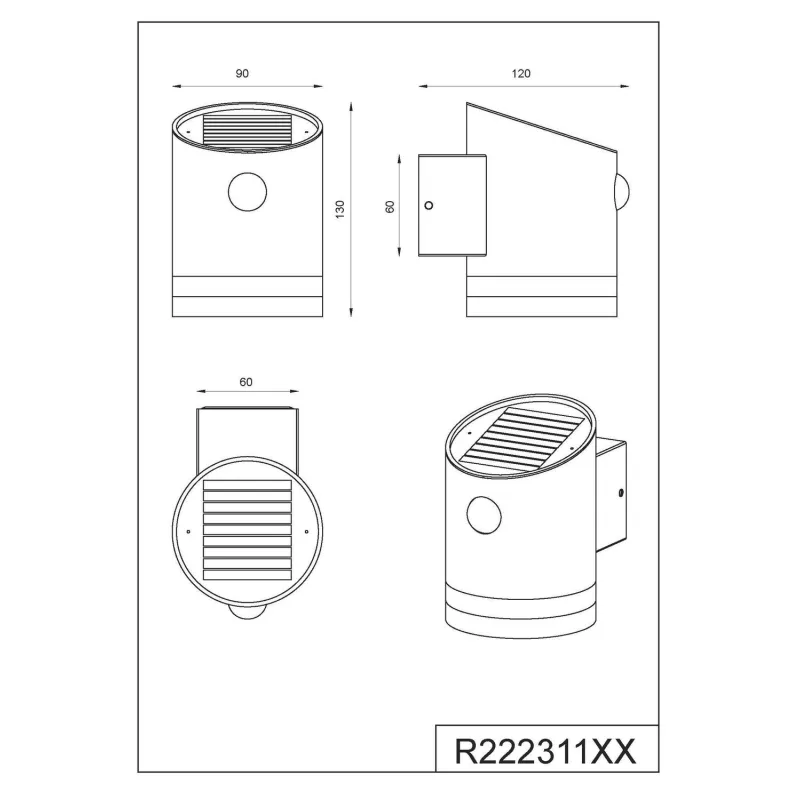 TRIO Applique extérieur antracite SALTA - Pas cher