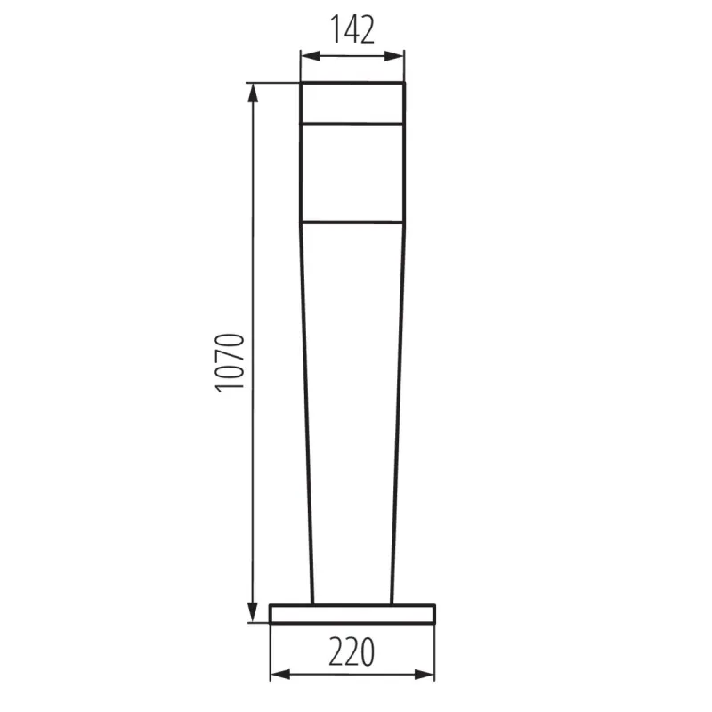 INVO OP 107-L-GR Borne potelet 107cm culot e27