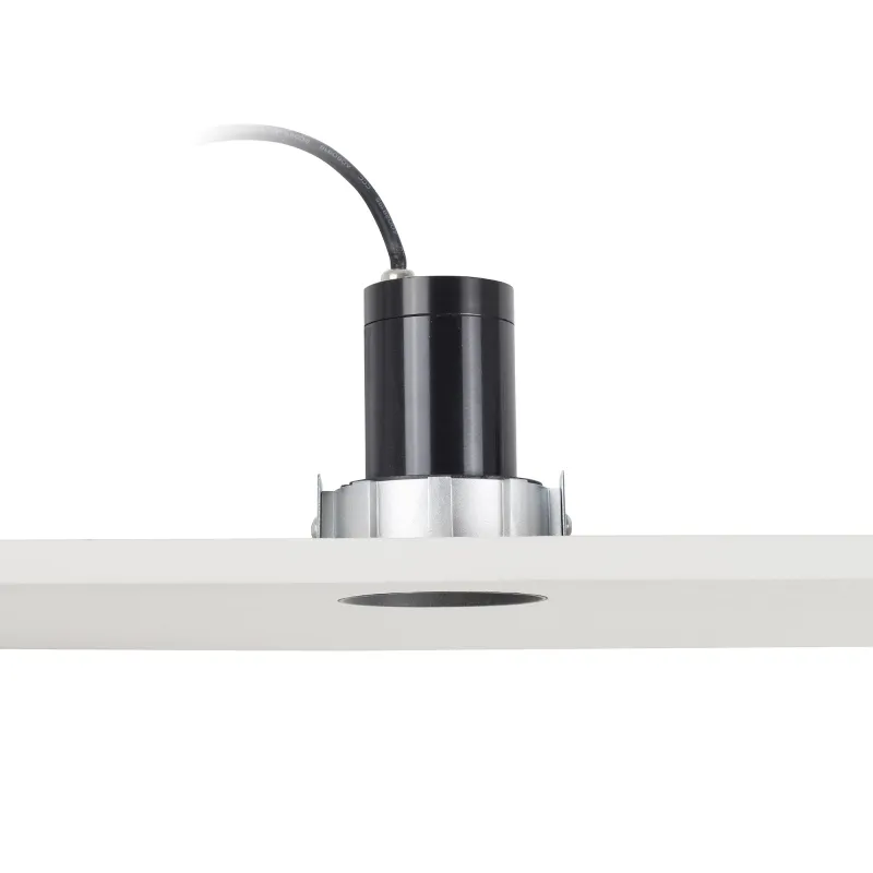 FRESH Lampe encastrable noire sans encadrement IP65 trimless