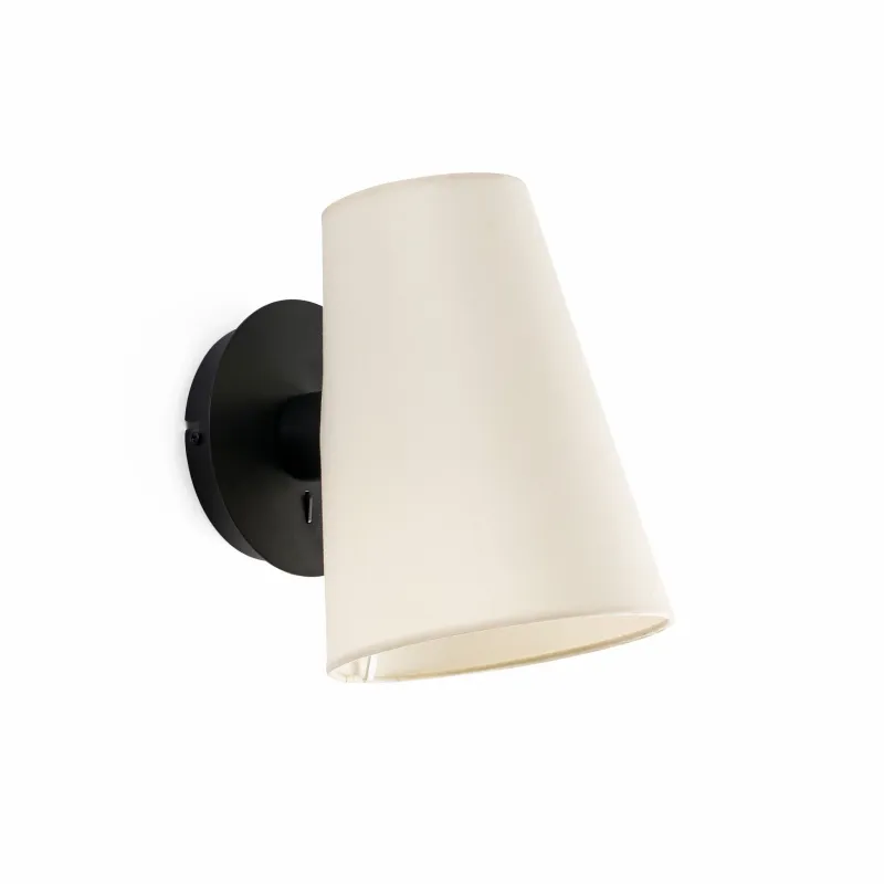 LUPE Lampe applique noire/beige