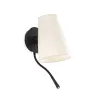 LUPE Lampe applique avec lecteur noire/beige