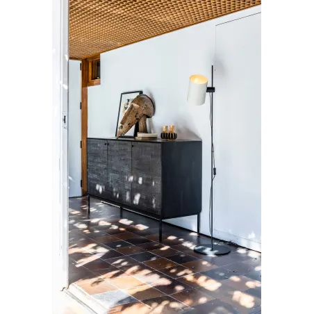 GUADALUPE Lampadaire noire/beige