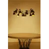 RETRO 12L Lampe suspension noire et cuivre