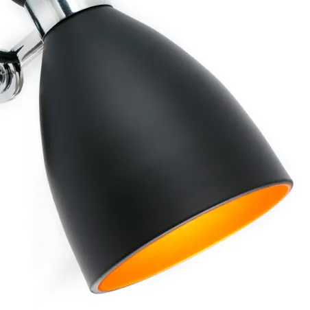RETRO Lampe applique noire et cuivre