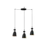 RETRO 3L Lampe suspension noire et cuivre