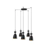 RETRO 5L Lampe suspension noire et cuivre