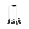 RETRO 7L Lampe suspension noire et cuivre