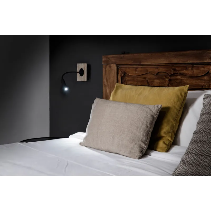 MOOD SQ Lampe lecteur noire et bois