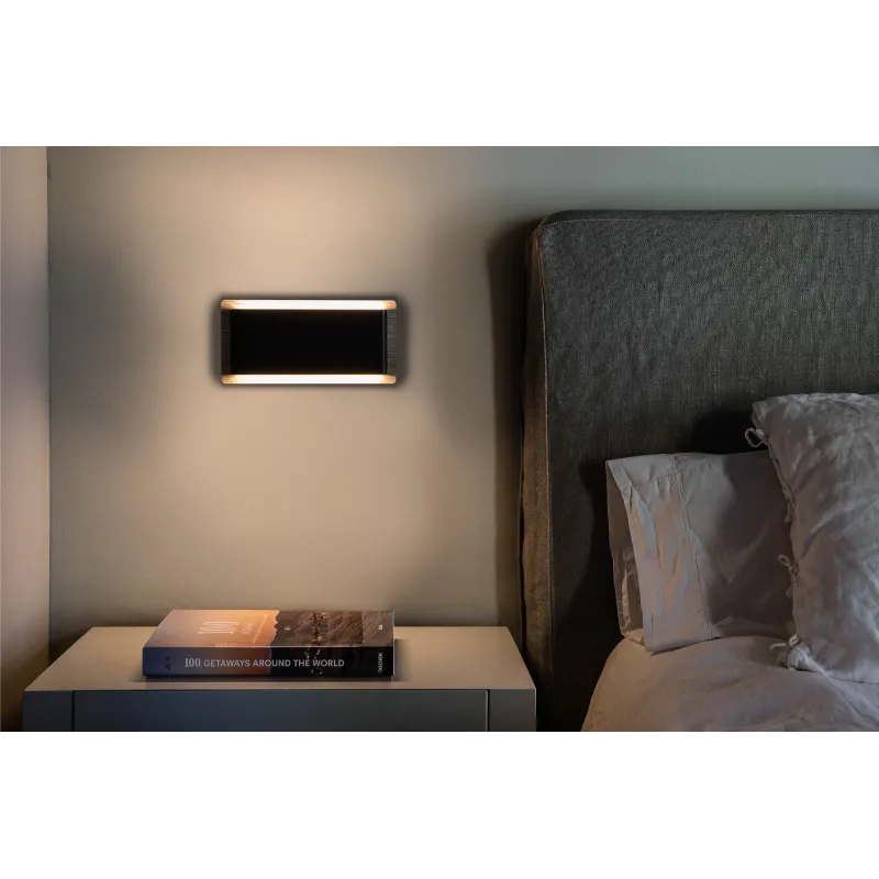 MOOD RCT Lampe applique noire et bois