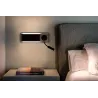 MOOD RCT Lampe applique noire et bois avec lecteur