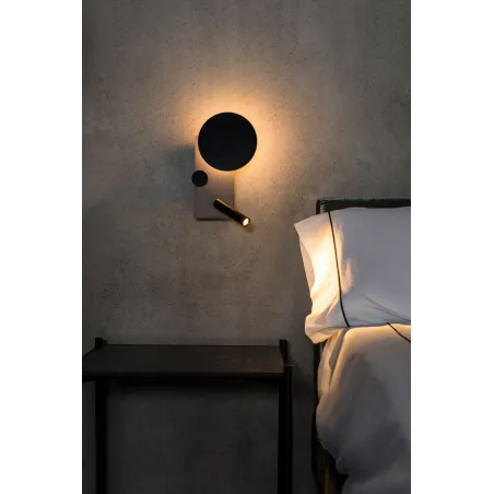 KLEE Lampe applique gauche gris avec lecteur