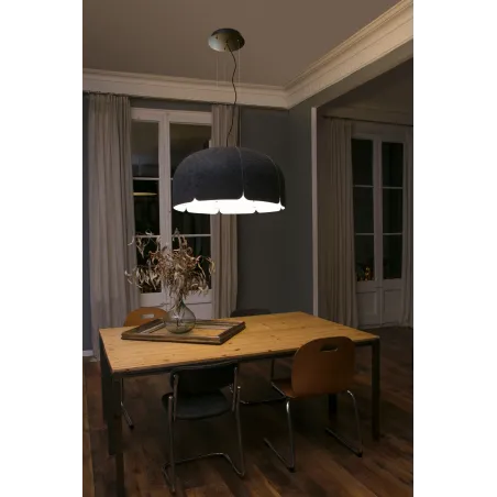 MUTE Lampe suspension gris foncé