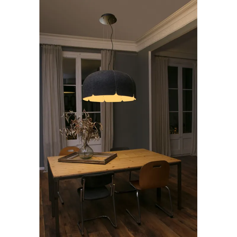 MUTE Lampe suspension marron et gris foncé dimmable 3000K