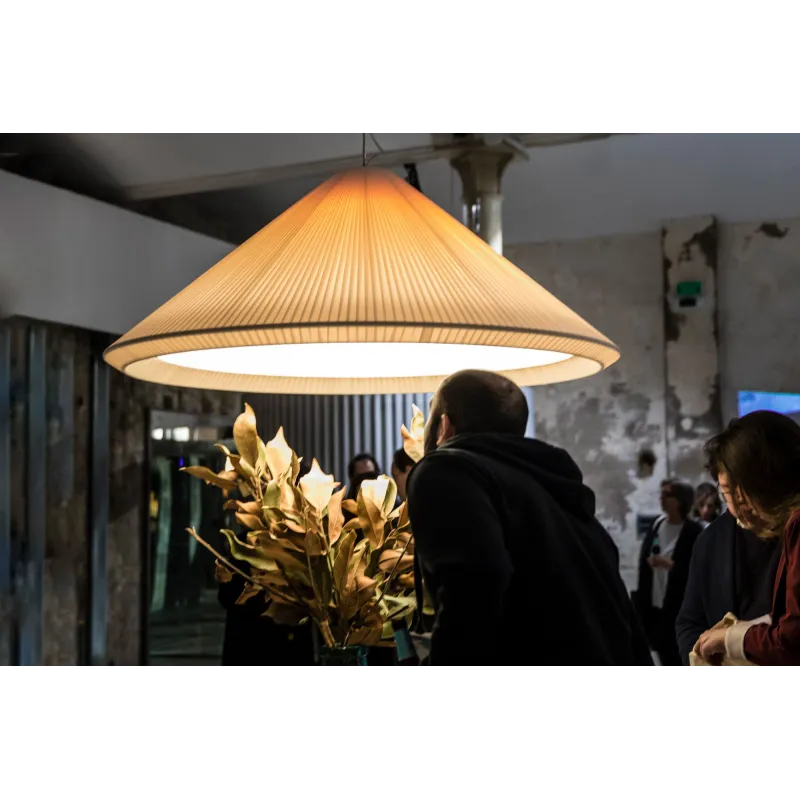 SAIGON IN 1300 Lampe suspension blanche cassé