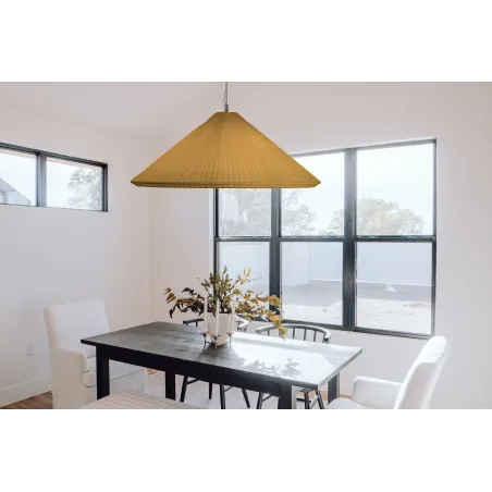 SAIGON IN 1300 Lampe suspension jaune doré