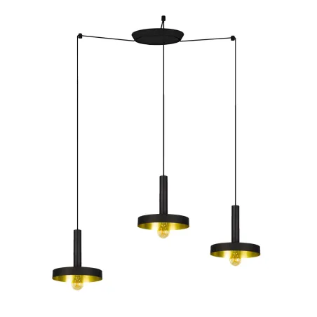 WHIZZ 3L Lampe suspension noire/or