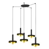 WHIZZ 5L Lampe suspension noire/or