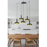 WHIZZ 5L Lampe suspension noire/or