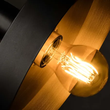 WHIZZ 7L Lampe suspension noire/or