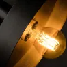 WHIZZ 7L Lampe suspension noire/or