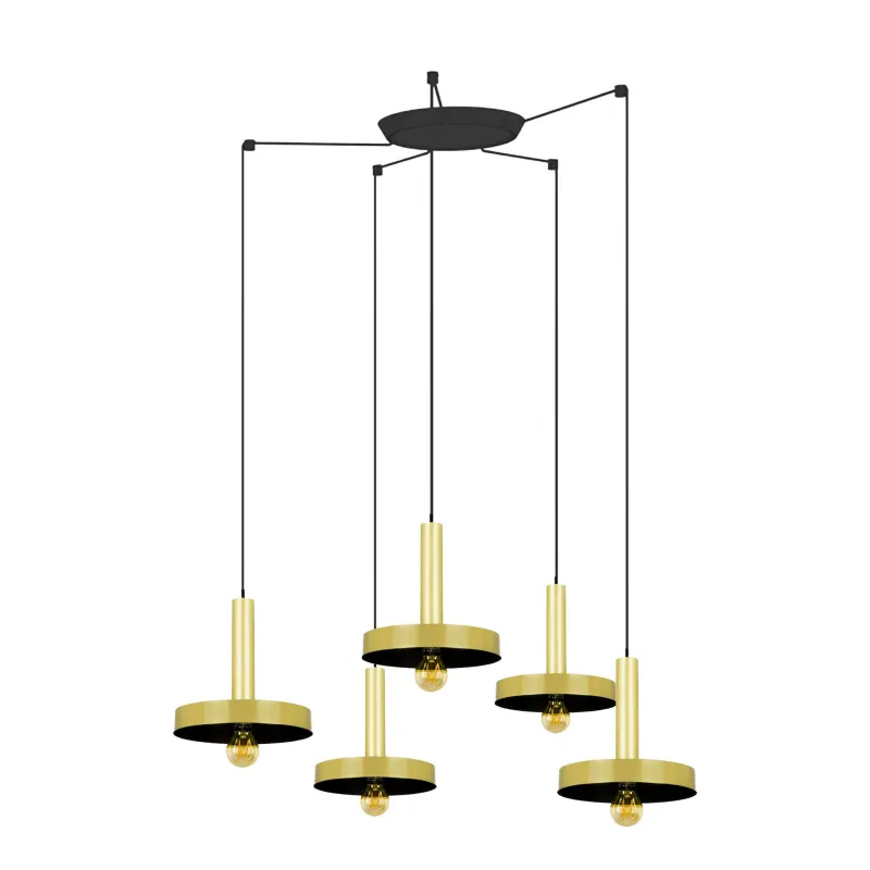 WHIZZ 5L Lampe suspension or/noire