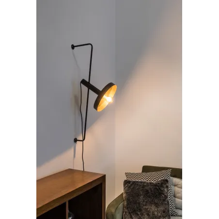 WHIZZ Lampe applique noire/or