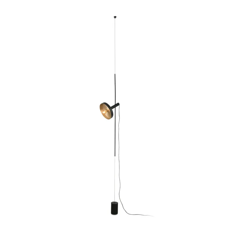 WHIZZ Lampe suspension/lampadaire noire/or