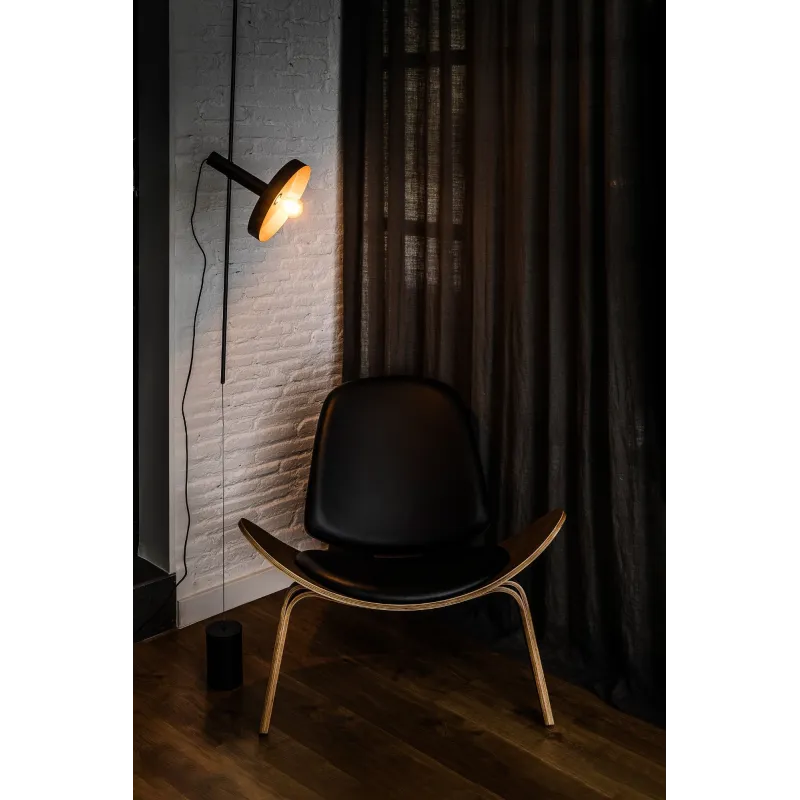 WHIZZ Lampe suspension/lampadaire noire/or