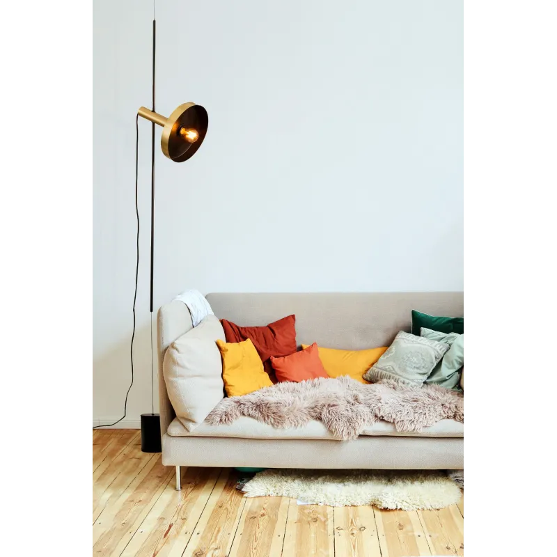 WHIZZ Lampe suspension/lampadaire or/noire
