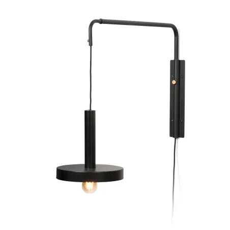 WHIZZ Lampe applique extensible noire et or satiné