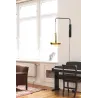WHIZZ Lampe applique extensible or satiné et noire