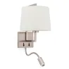 FRAME Lampe applique nickel mat/beige avec lecteur LED