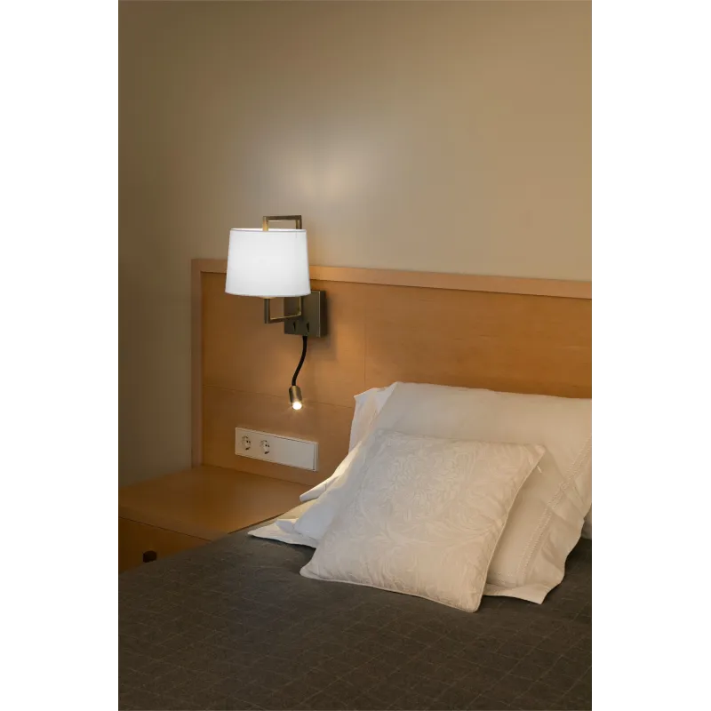FRAME Lampe applique vieil or/blanc avec lecteur LED