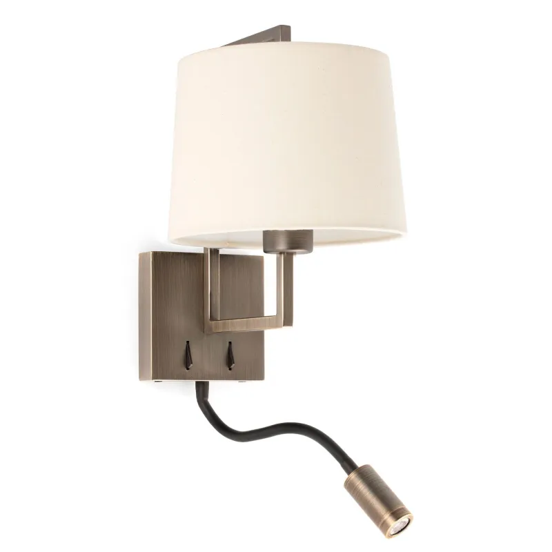 FRAME Lampe applique vieil or/beige avec lecteur LED