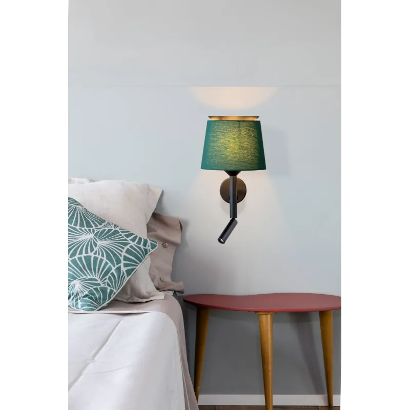 SAVOY Lampe applique avec lecteur con lettore noire/vert