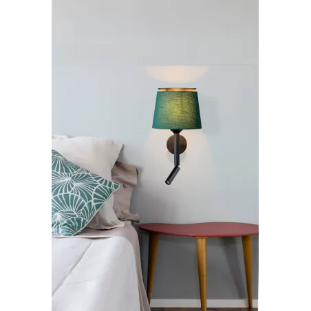SAVOY Lampe applique avec lecteur con lettore noire/vert
