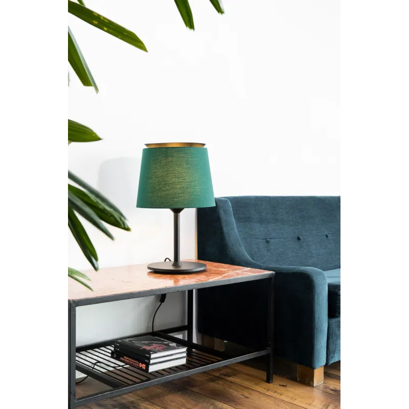 SAVOY Lampe de table noire/vert