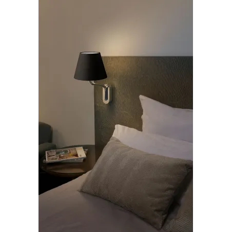 ETERNA Lampe applique chrome/noire