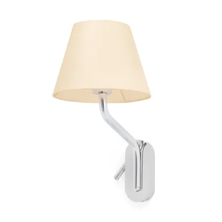 ETERNA Lampe applique avec lecteur droite chrome/beige