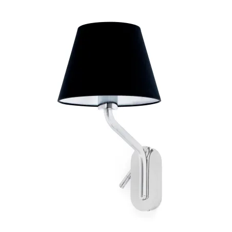ETERNA Lampe applique avec lecteur droite chrome/noire