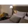 ETERNA Lampe applique avec lecteur gauche chrome/blanc