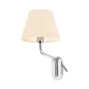 ETERNA Lampe applique avec lecteur gauche chrome/beige