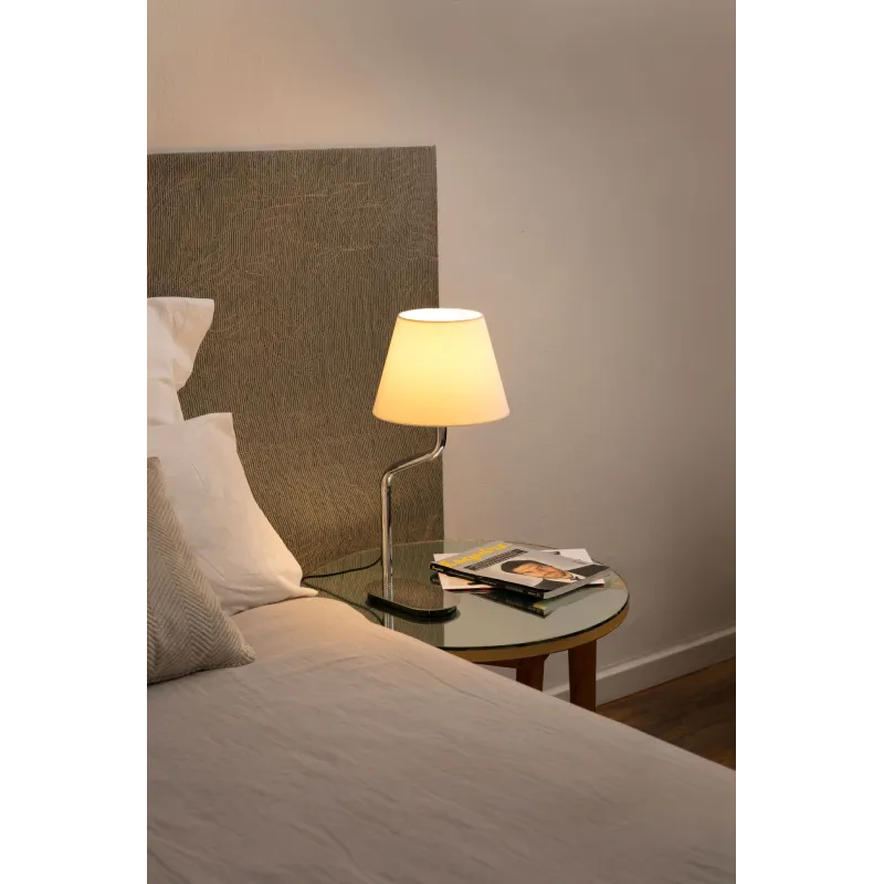 ETERNA Lampe de table chrome/beig