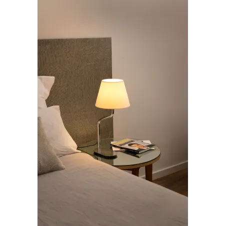 ETERNA Lampe de table chrome/beig