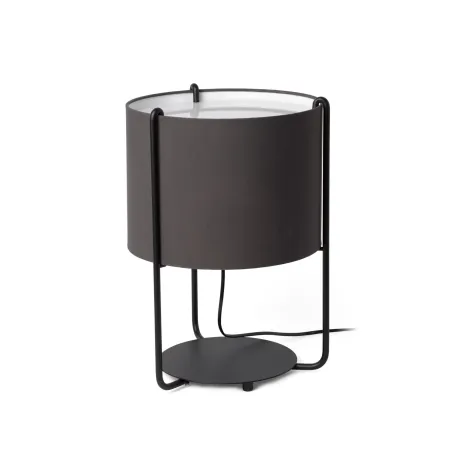 DRUM Lampe de table noire/gris