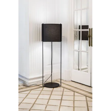 DRUM Lampadaire noire/gris