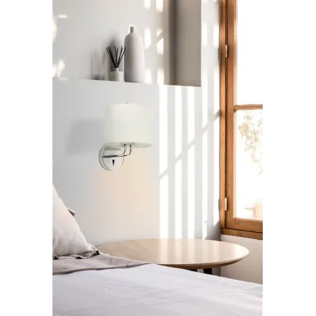 MONTREAL Lampe applique chrome/blanc