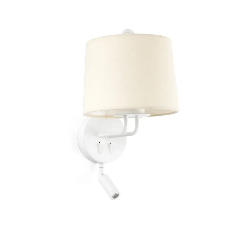 MONTREAL Lampe applique avec lecteur blanc/beige